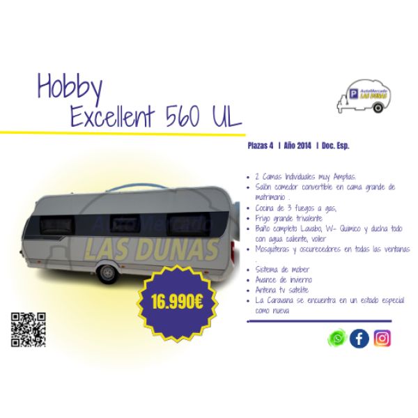 En venta Hobby Excelente 560 UL Blanco 2014 Alicante foto 2