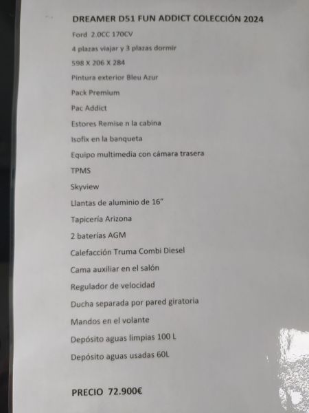En venta Dreamer D51 Azul 2024 Guipúzcoa foto 12