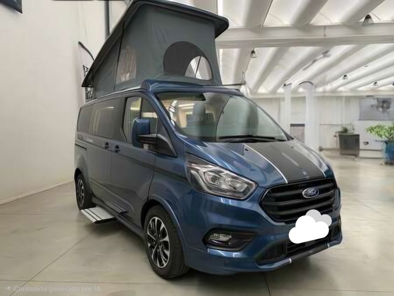 En venta Ford TRANSIT CUSTOM PANAMA P16S Azul 2024 Madrid foto 4