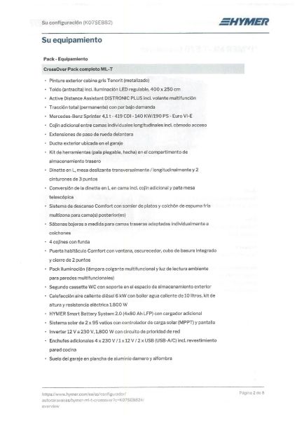 En venta Hymer / Eriba / Hymercar HYMER ML-T570 CROSSOVER Gris 2025 Málaga foto 21