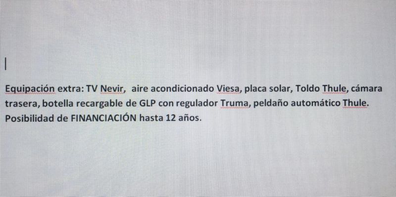 En venta Ahorn Camp A595 Blanco 2021 Vizcaya foto 3